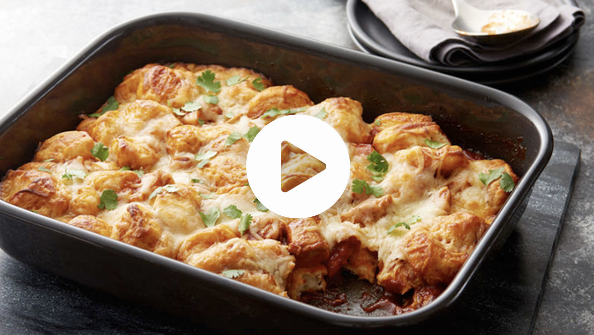 Comfort Food Favorite: BBQ Chicken Bubble-Up Bake