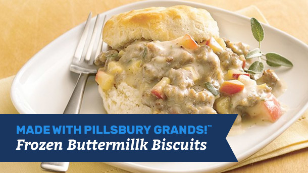 Biscuits with Sausage-Apple Gravy