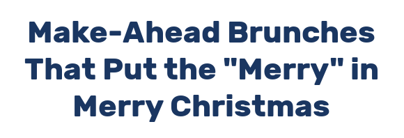 Make-Ahead Brunches That Put the 