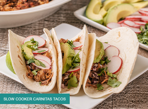 Slow Cooker Carnitas Tacos