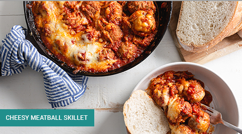 Cheesy Meatball Skillet