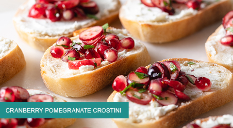 Cranberry Pomegranate Crostini