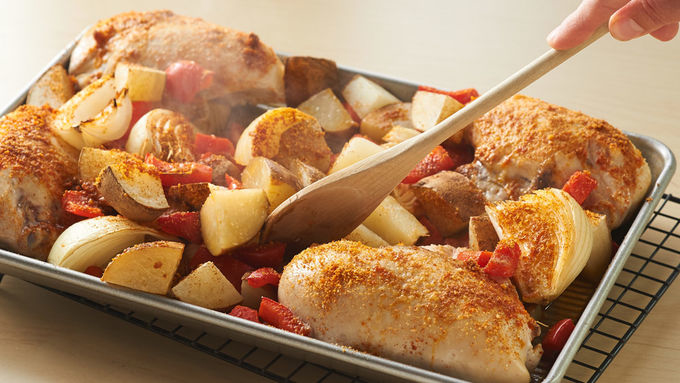 Easy Baked Chicken and Potato Dinner