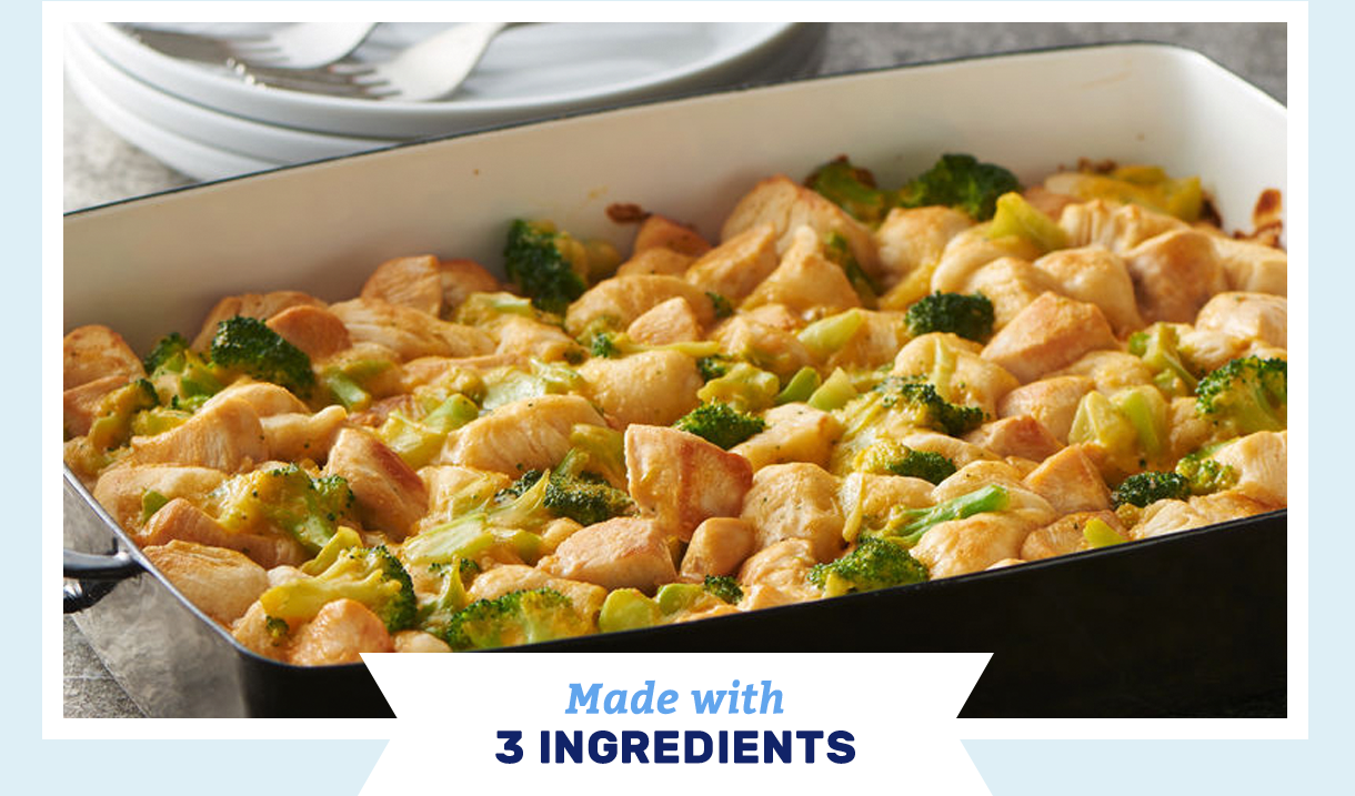 3-Ingredient Chicken and Broccoli Bubble-Up Bake
