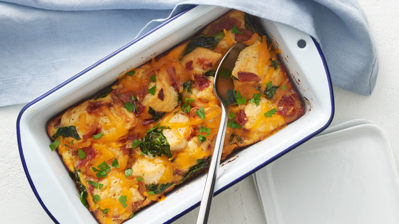 Bacon, Egg and Cheese Biscuit Casserole for Two