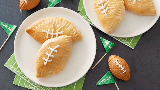 Mini Football Buffalo Chicken Calzones