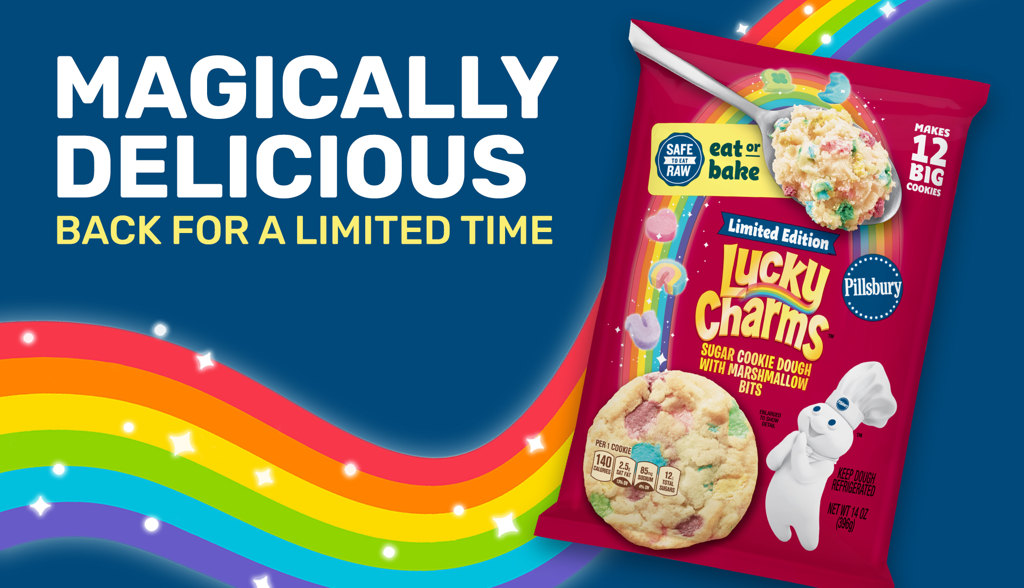 Limited Edition Pillsbury™ Ready to Bake!™ Lucky Charms™ Cookie Dough
