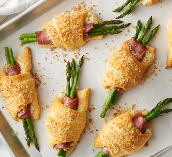Asparagus and Ham Crescent Bundles