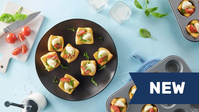 Mozzarella and Pesto Tomato Tartlets