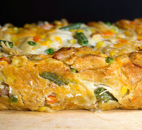 Chicken Pot Pie Crescent Bake