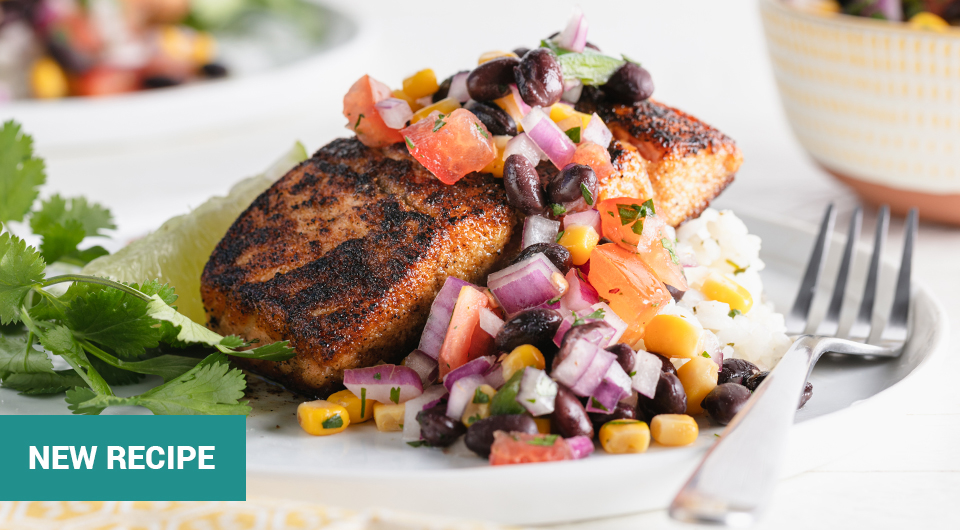 Blackened Salmon & Corn Salsa