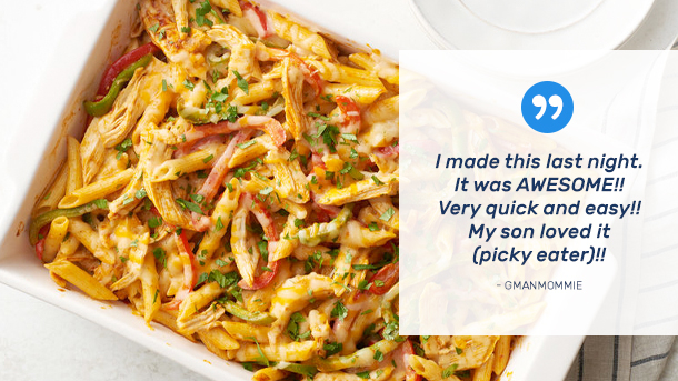 Easy Fajita Pasta Bake