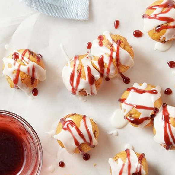 Air Fryer Peanut Butter and Jelly Biscuit Bombs