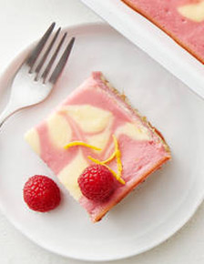 Raspberry-Lemonade Cheesecake Swirl Bars