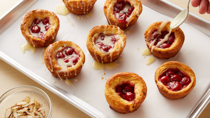 3-Ingredient Cherry-Almond Pie Cups