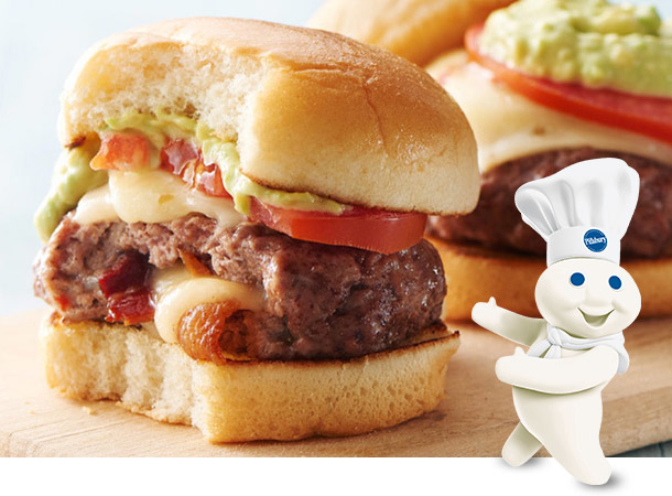 Cheesy Bacon-Stuffed Sliders
