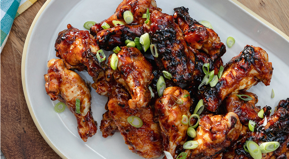 Grilled Korean BBQ Sticky Wings