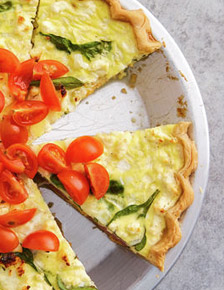 Spinach, Sausage and Feta Quiche
