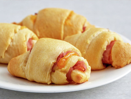 Ham and Cheese Crescent Roll-Ups