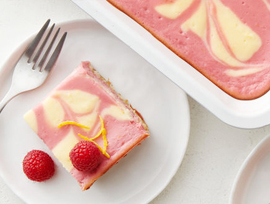 Raspberry-Lemonade Cheesecake Swirl Bars