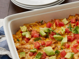 Cheesy Chicken Tortilla Casserole