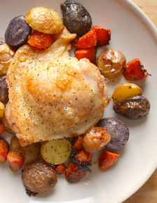 Baked Chicken Thighs with Root Vegetables