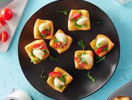 Mozzarella and Pesto Crescent Mini Tarts