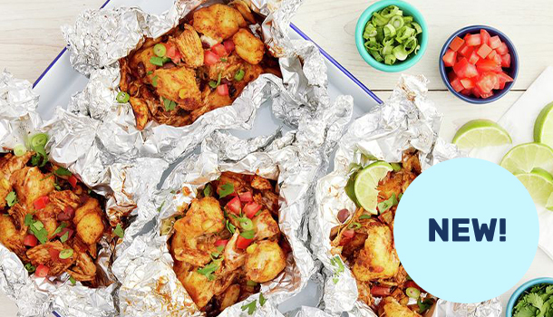 New! Southwest Chicken Cornbread Foil Packs
