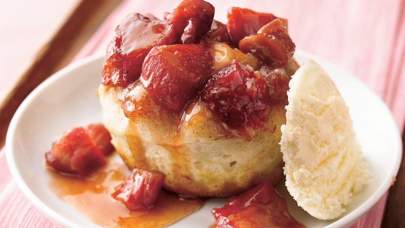 Rhubarb Upside-Down Desserts