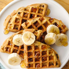 Chocolate Chip-Peanut Butter Waffles
