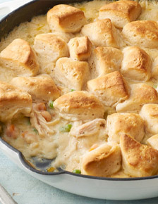 Skillet Chicken Biscuit Pot Pie