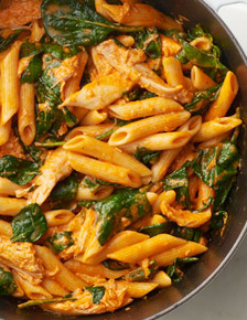 One-Pot Creamy Chicken and Roasted Red Pepper Penne