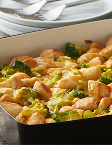 3 Ingredient Chicken And Broccoli Bubble Up Bake