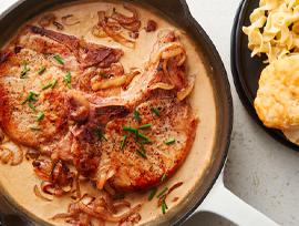 Creamy Smothered Ranch Pork Chops for Two