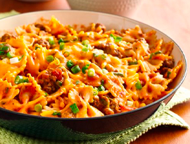 Easy Cheesy Beef and Bow-Ties