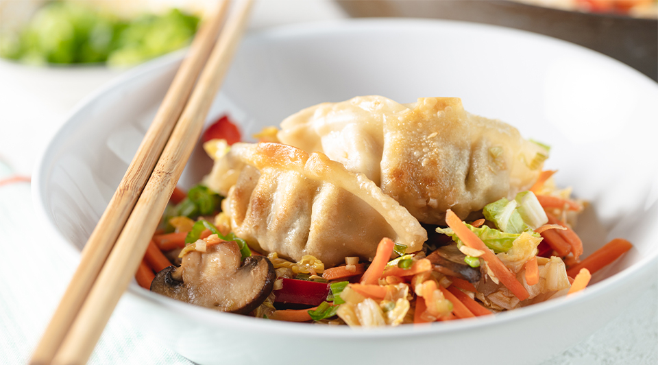 Potsticker and Veggie Stir-Fry