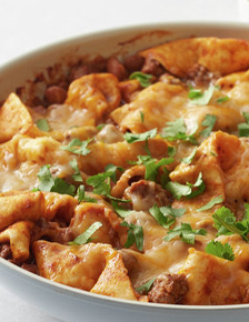 20-Minute Smothered Beef Burrito Skillet