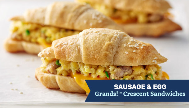 Sausage and Egg Grands! Crescent Sandwiches