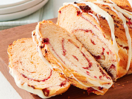 Strawberries and Creme Twisted Crescent Loaf