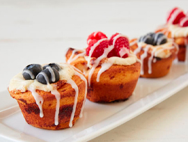 Berry Cheesecake Cinnamon Roll Cups