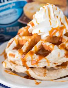 Apple Pie-Stuffed Biscuit Waffles