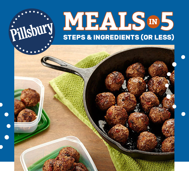 Meals in 5 steps & ingredients (or less)