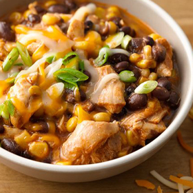 Slow-Cooker Cheesy Chicken Enchilada Chili