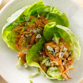 Slow-Cooker Buffalo Chicken Lettuce Wraps