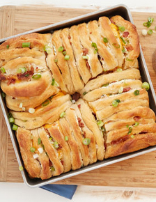 Bacon and Cheddar Chive Monster Pull-Apart Bread