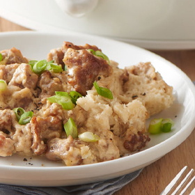 Slow-Cooker Biscuits and Sausage Gravy