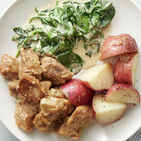 Slow-Cooker Pork Chops with Apple Butter and Potatoes