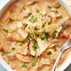 Slow-Cooker King Ranch Chicken Soup