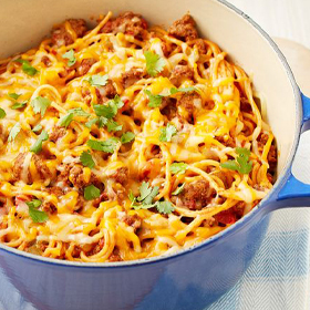 One-Pot Taco Spaghetti