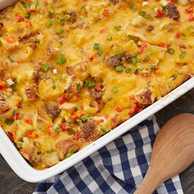 Overnight Everything Bagel Breakfast Casserole